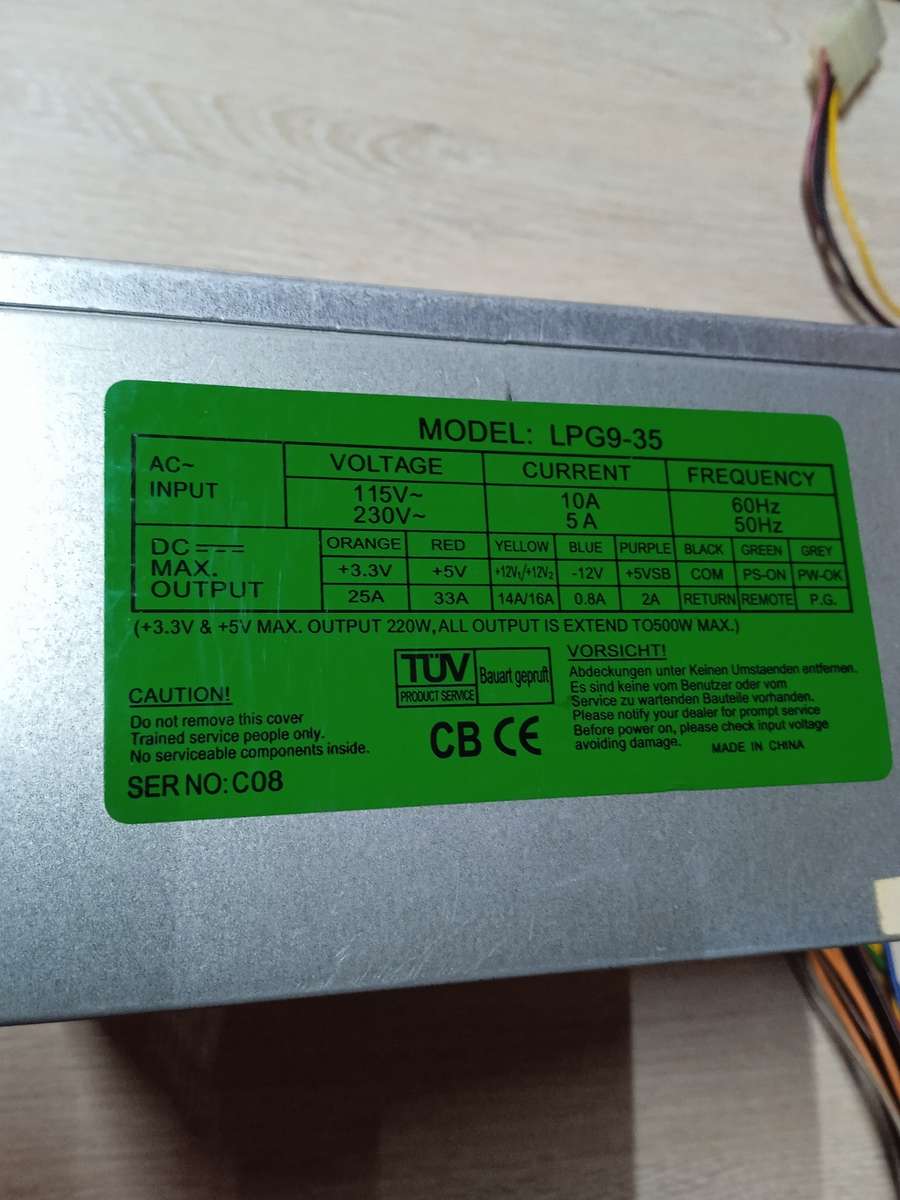 Motherboard Combo: 500W Power supply, MSI Motherboard, Hard Drive, CPU Fan, Wireless Connector