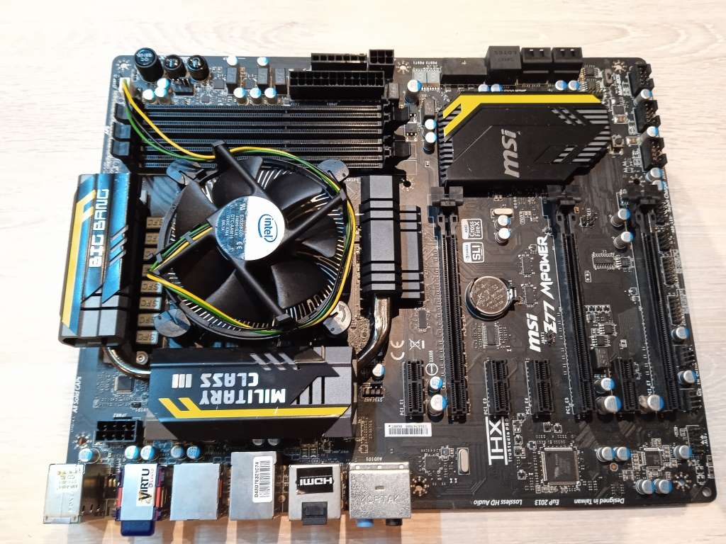 Motherboard Combo: 500W Power supply, MSI Motherboard, Hard Drive, CPU Fan, Wireless Connector