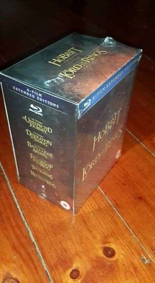 Middle Earth 6 movie, 30 disc Hobbit & Lord Of The Rings Blu-ray Extended Collection Box Set