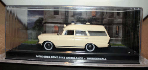 JAMES BOND 007 CAR COLLECTION No 94 Mercedes-Benz 190 Binz Ambulance  - Thunderball
