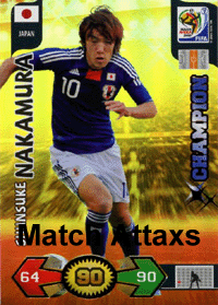 Fifa 2010 Adrenalyn XL - Shunsuke Nakamura Champion Mint