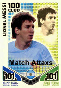 Match Attax World Stars Lionel Messi Hundred Club - Mint - SA Version