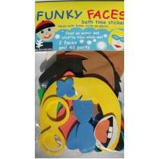 bath time foam stickers - funky faces