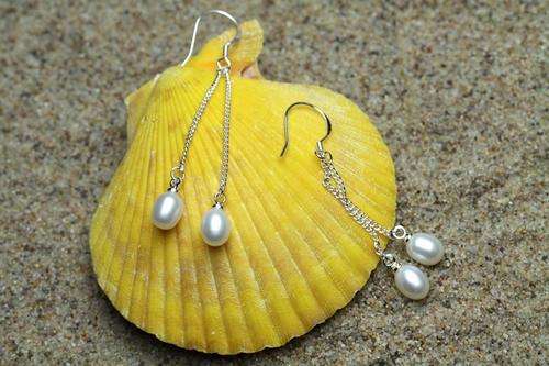 925 silver 6-7mm Pearl earrings