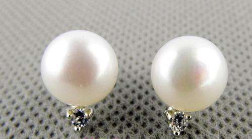 925 silver 8-9mm Pearl earrings