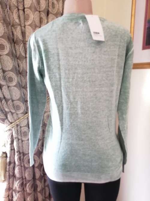 Green Vintage Wash V-Neck Jersey