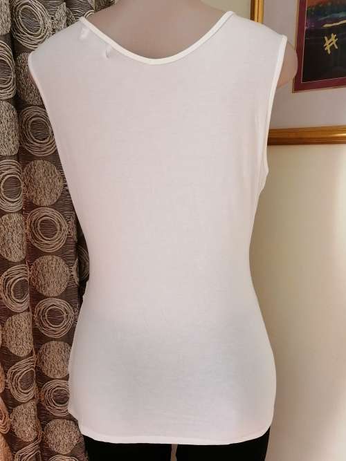 Cream Top With Ruched Front