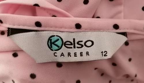 Pink Sleeveless Top With Black Polka-dots