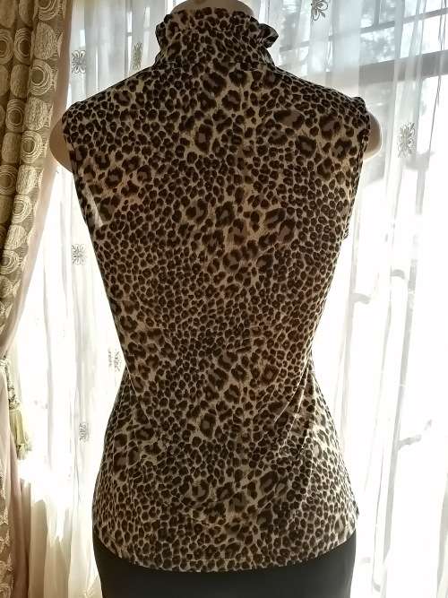 Sleeveless Animal Print Top