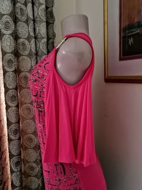 Pink Top With Gold Rings