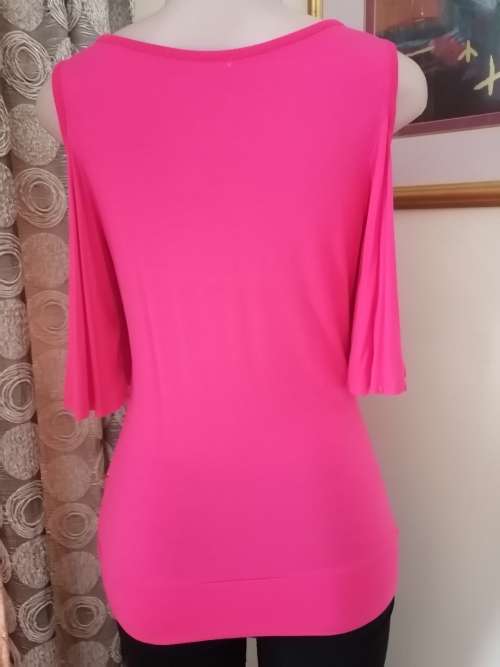 Pink Top With Gold Rings