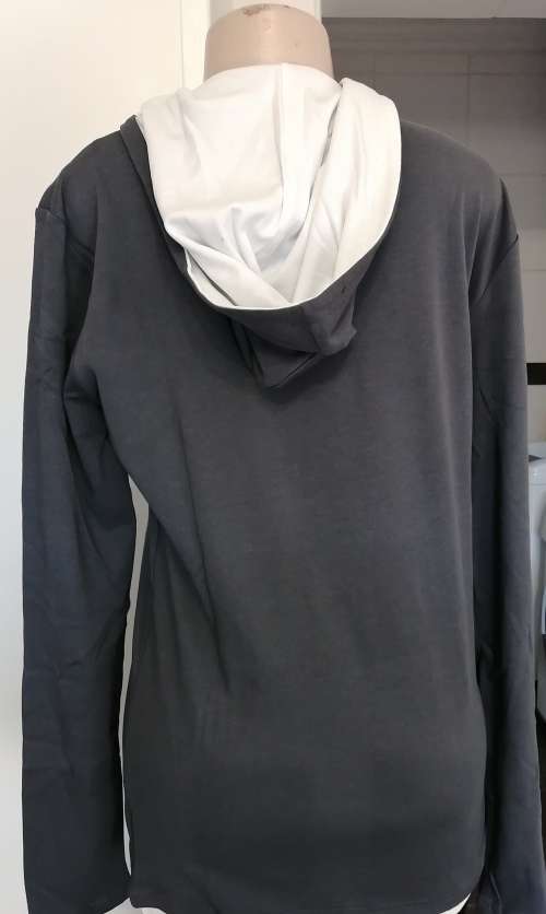 Grey Cross Chest Zip Hoody