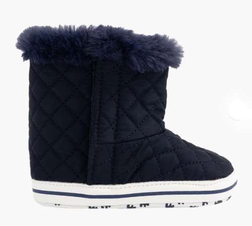Wooliesba Navy Quilted Snow Boots