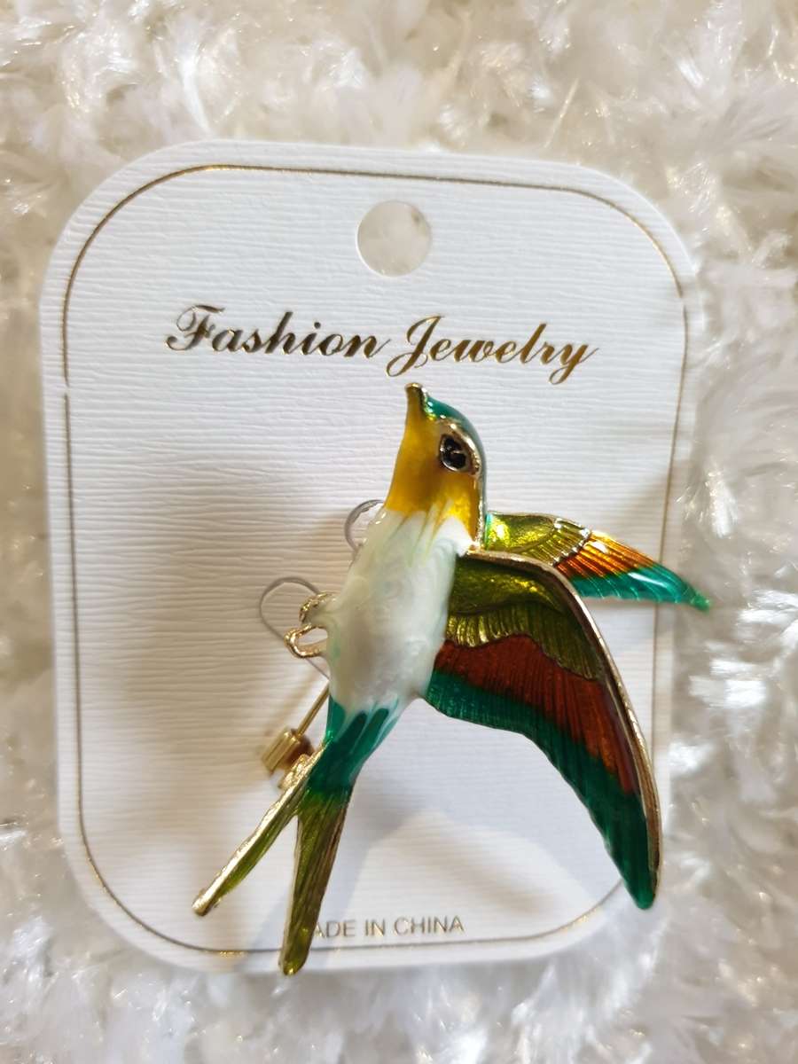 Colourful Bird Brooch