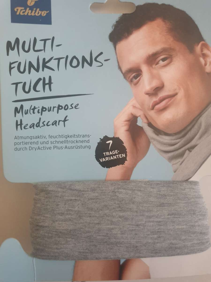 Grey Plain Multipurpose Tube Scarf