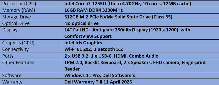 Dell Inspiron 14 5420 - Intel Core i7 - 12th Generation Notebook