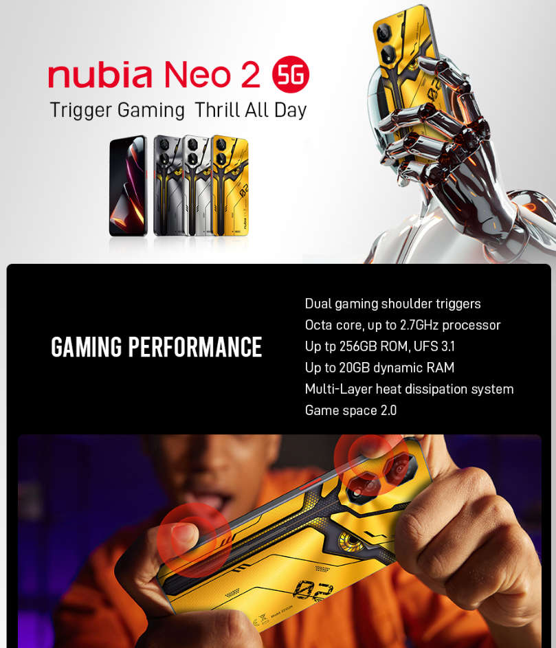 Nubia Neo 2 5G GAMING PHONE