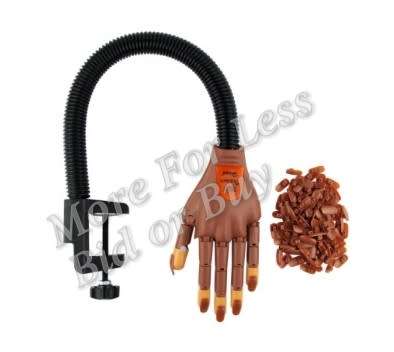 NAIL TRAINER HAND WITH 100 TIPS