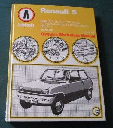 RENAULT 5   1972 - 82  WORKSHOP MANUAL