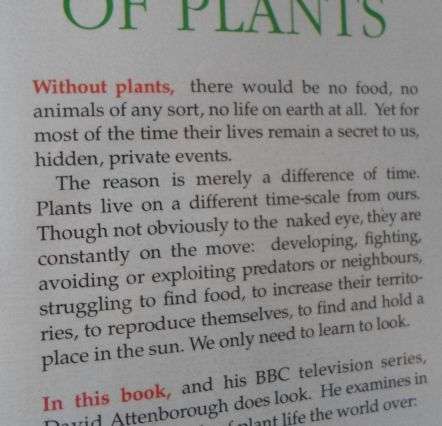 THE PRIVATE LIFE OF PLANTS - DAVID ATTENBOROUGH