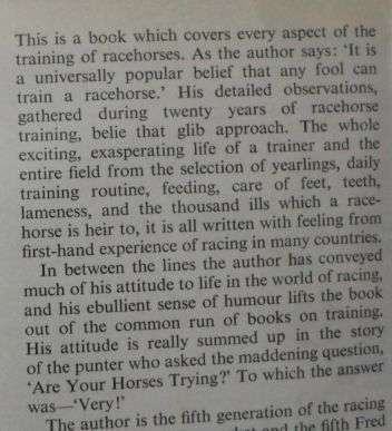 ARE YOUR HORSES TRYING - FRED RICKABY