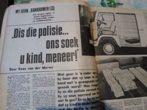 HUISGENOOT 10 JANUARIE 1975 ( WARREN THACKWELL BANKROWER , IAN JARDINE - MARATHON , BENNIE OLDEWAGE