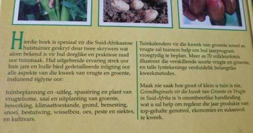 GRONDBEGINSELS VIR DIE KWEEK VAN GROENTE & VRUGTE IN SUID-AFRIKA - ZOE" GILBERT & JACK HADFIELD