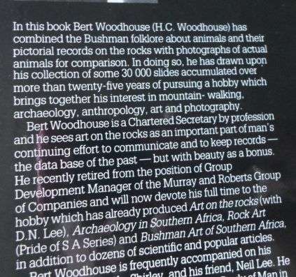 WHEN ANIMALS WERE PEOPLE - BERT WOODHOUSE ( BUSHMEN PAINTINGS )