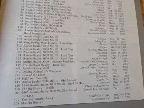 AUSTIN HEALEY 30000 1959 - 1967 GOLD PORTFOLIO