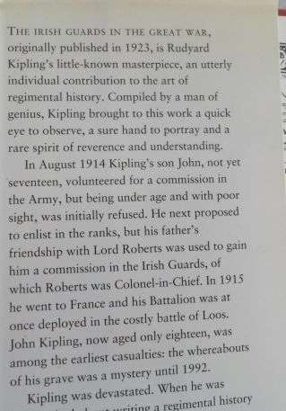 THE IRISH GUARDS IN THE GREAT WAR - THE FIRST BATTALION - RUDYARD KIPLING