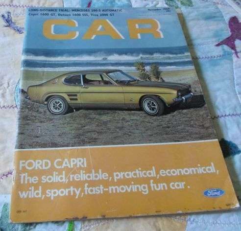 CAR NOVEMBER 1969 ( FORD CAPRI GT , DATSUN SSS , VAUXHALL VIVA GT , MERCEDES 280S )