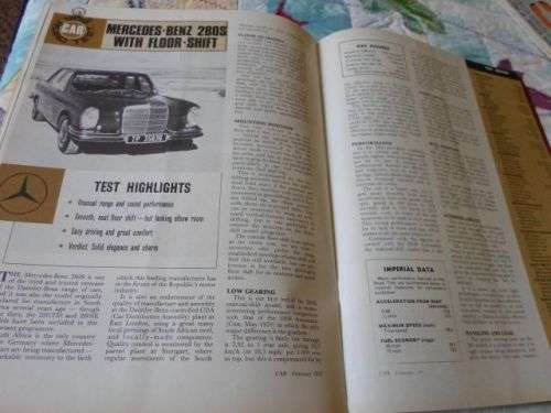 CAR FEBRUARY 1972 ( CORTINA 2000 GT , VALIANT REGAL , MINI CLUBMAN , MERCEDES 280S )