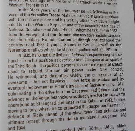 FOR KAISER AND HITLER - THE MEMOIRS OF LUFTWAFFE GENERAL ALFRED MAHNCKE 1910 - 1945