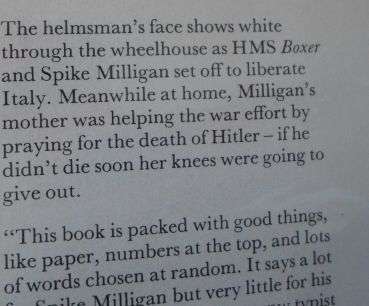 MUSSOLINI - - HIS PART IN MY DOWNFALL - SPIKE MILLIGAN ( WAR BIOGRAPHY VOL 4 )