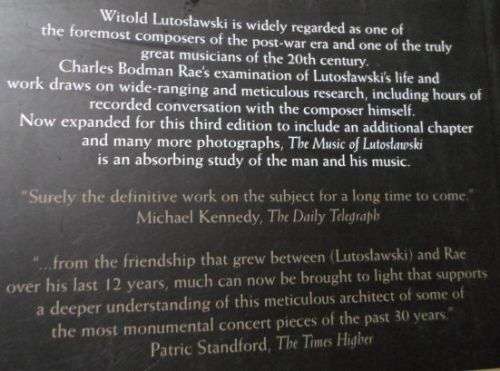 THE MUSIC OF LUTOSLAWSKI - CHARLES BODMAN RAE