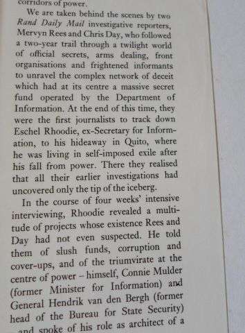 MULDERGATE - THE STORY OF THE INFO SCANDAL - MERVYN REES AND CHRIS DAY