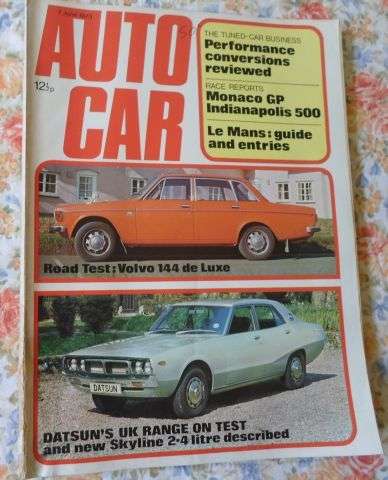 AUTO CAR 7 JUNE 1973 ( VOLVO 144 , DATSUN 200 , TRIUMPH 2000 , FORD CAPRI BROADSPEED TURBO BULLIT