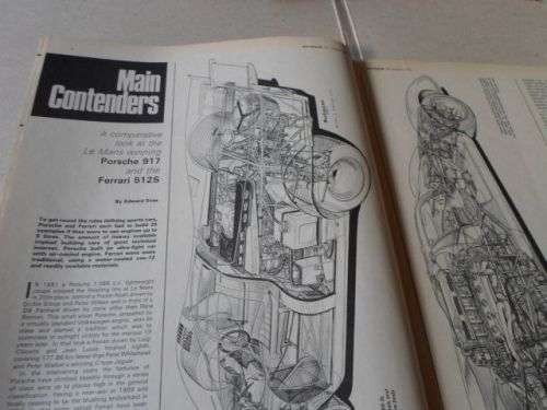AUTO CAR MAGAZINE 20 AUG 1970 ( PORSCHE 917 ,  FERRARI 512 , TRIUMPH TOLEDO , TRIUMPH 1500 )