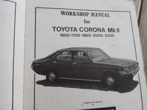 TOYOTA CORONA MK II - WORKSHOP MANUAL