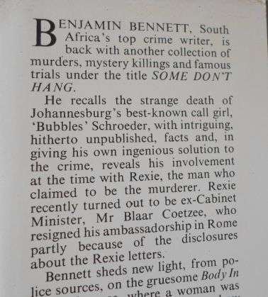 SOME DON'T HANG - BENJAMIN BENNETT