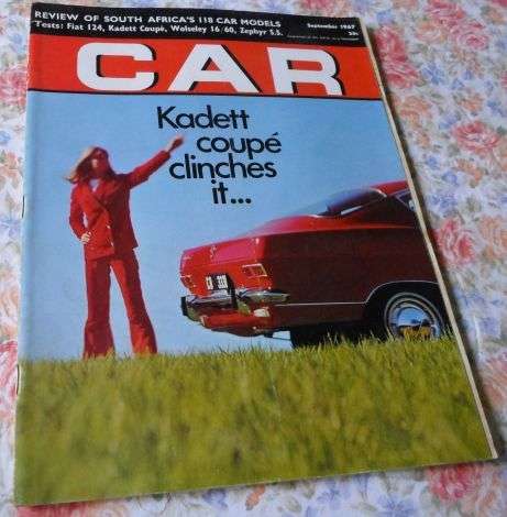 CAR SEPTEMBER 1967 ( FIAT 124 , OPEL KADETT COUPE , WOLSELEY 16/60 , ZEPHYR S.S.