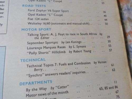 CAR SEPTEMBER 1967 ( FIAT 124 , OPEL KADETT COUPE , WOLSELEY 16/60 , ZEPHYR S.S.