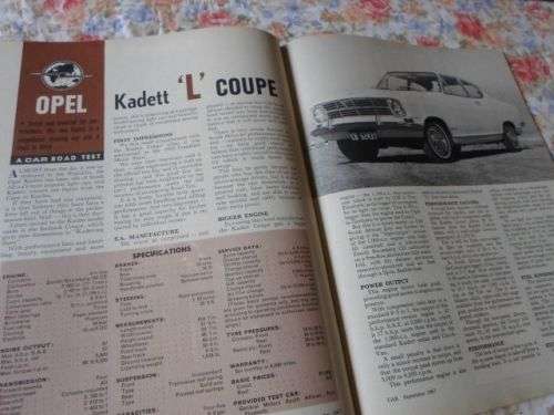 CAR SEPTEMBER 1967 ( FIAT 124 , OPEL KADETT COUPE , WOLSELEY 16/60 , ZEPHYR S.S.