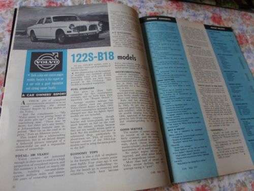 CAR MAGAZINE MAY 1967 ( VOLVO 122S , OPEL REKORD 2-1 C , FIAT 850 SUPER , WOLSELEY 1100
