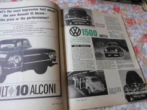 CAR MAGAZINE MAY 1967 ( VOLVO 122S , OPEL REKORD 2-1 C , FIAT 850 SUPER , WOLSELEY 1100