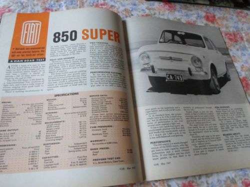 CAR MAGAZINE MAY 1967 ( VOLVO 122S , OPEL REKORD 2-1 C , FIAT 850 SUPER , WOLSELEY 1100