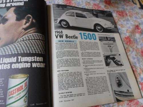 CAR MAGAZINE NOVEMBER 1967 ( TOYOTA CORONA , CHEVY 2 NOVA 230 , TAUNUS 17ME , DATSUN 2000