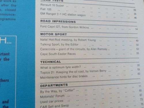 CAR MAGAZINE MARCH 1969 ( FORD CAPRI , RENAULT 10 , FIAT 125 , GM RANGER ,