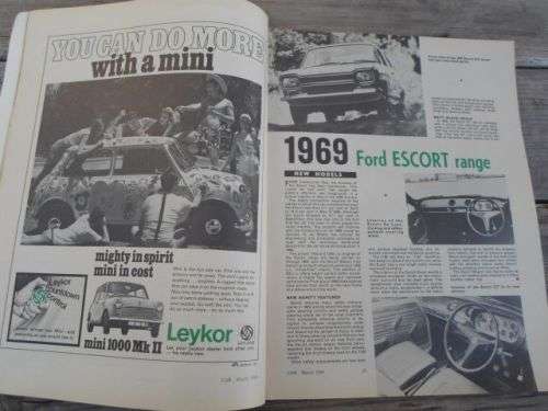 CAR MAGAZINE MARCH 1969 ( FORD CAPRI , RENAULT 10 , FIAT 125 , GM RANGER ,