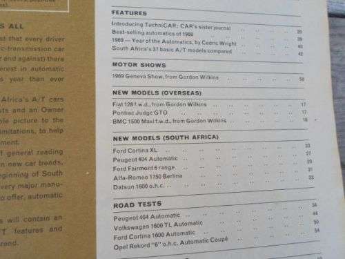 CAR MAGAZINE MAY 1969 ( PEUGEOT 404 , VW FASTBACK , FORD CORTINA 1600 , OPER REKORD )